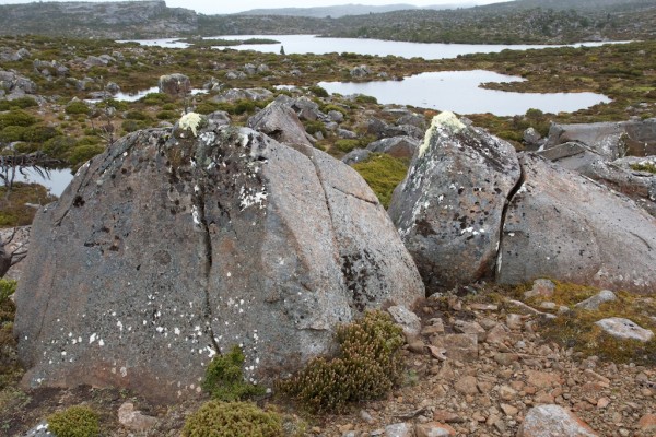 Boulders and lakes on the Central Plateau