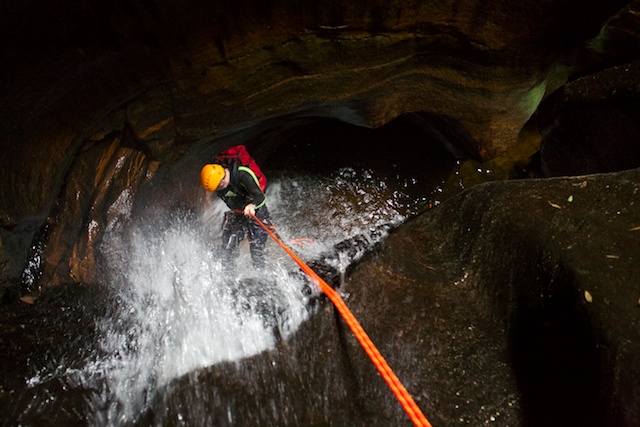 Mark on the second abseil