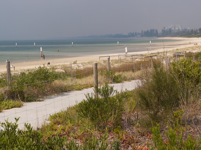 Smoke haze over Botany Bay
