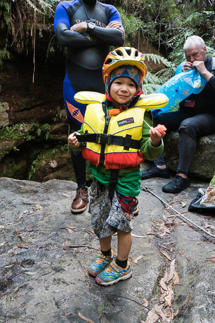 Jasper ready for some canyoning